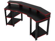 Mesa Computador Gamer ME4167 Preto/Vermelho - Tecno Mobili