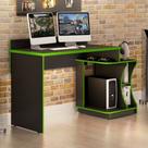 Mesa computador valdemoveis gamer preto/verde