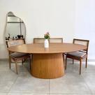Mesa Cone Jantar Oval 1,98x1,22cm Amadeirada