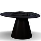 Mesa Cone Redonda Orgânica Em ébano 90cm