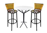 Mesa Conjunto. Bistrô 02 Banquetas Altas Junco