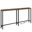 Mesa Consola HOOBRO 160cm Marrom Rústico com Carregamento USB-C Mesa Consola HOOBRO 160cm Marrom Rústico com Carregamento USB-C