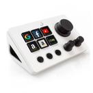 Mesa Controladora e Mixer Rise Mode Vision 01 Sound, 6 Teclas LCD e Botões Rotativos, Branco - RM-MCS-01-W