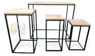 Mesa cubo ferro desmontável