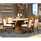Mesa Dailus Com 6 Cadeiras Roma Imbuia Tecido Veludo Pastel Viero Imbuia/blonde Off White Mesa Dailus Com 6 Cadeiras Roma Imbuia Tecido Veludo Pastel Viero Imbuia/blonde Off White