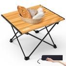 Mesa de acampamento Biqissi Portátil Ultraleve em Madeira de Alumínio