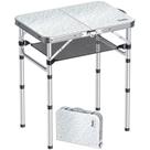 Mesa de acampamento dobrável Anbte Aluminium 2 pés de altura ajustável