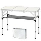 Mesa de acampamento dobrável YUFIFAIRY 90x40cm Alumínio 3 alturas