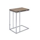 Mesa de Acento Expandible Ergode Roble Envejecido y Cromo 30-46 cm
