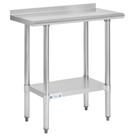 Mesa de aço inoxidável HALLY 18 x 30 polegadas com prateleira Mesa de aço inoxidável HALLY 18 x 30 polegadas com prateleira