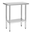 Mesa de aço inoxidável HALLY para preparação e trabalho 76x38cm com prateleira inferior Mesa de aço inoxidável HALLY para preparação e trabalho 76x38cm com prateleira inferior