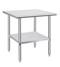 Mesa de aço inoxidável HALLY para preparação e trabalho 76x76cm com prateleira inferior Mesa de aço inoxidável HALLY para preparação e trabalho 76x76cm com prateleira inferior