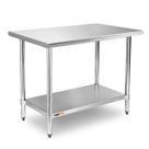 Mesa de aço inoxidável HZEEMFG Prep & Work 60x90cm com prateleira