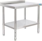 Mesa de aço inoxidável KUARBARR Prep & Work 60x75cm com prateleira