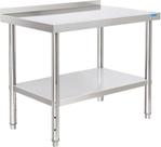 Mesa de aço inoxidável KUARBARR Prep & Work 60x90cm com prateleira