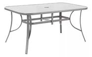 Mesa De Aço Para Jardim Importada - 71x90x150 Cm - 6 Lugares