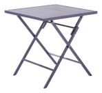 Mesa De Aluminio Dobravel Azul 2 Lugares 74x71x74 Cm