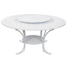 Mesa de Alumínio Fundido Modelo Giratório Bambú