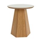 Mesa de Apoio Base Hexagonal West D01 Off White/Freijó - Mpozenato Mesa de Apoio Base Hexagonal West D01 Off White/Freijó - Mpozenato