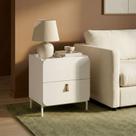 Mesa de apoio com cantos arredondados 2 gavetas 50cm Curve BRV Móveis