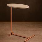 Mesa De Apoio De Sofa Organica Off/Bronze - STARROSE Mesa De Apoio De Sofa Organica Off/Bronze - STARROSE