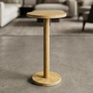 Mesa de Apoio em Madeira para Sala Contemporânea 49cm