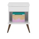 Mesa de Apoio Infantil Melinda MDF Pés Madeira Branco Pheonix Baby