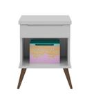 Mesa de Apoio Infantil Melinda MDF Pés Madeira Cinza Pheonix Baby