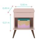 Mesa de Apoio Infantil Retrô Alice com 1 Gaveta Rosê - PR Baby