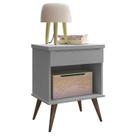 Mesa de Apoio Infantil Retrô Melinda com 1 Gaveta Cinza - Phoenix Baby