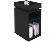 Mesa De Apoio Lateral Com Nicho Artely Olivia Cor Preto