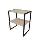 Mesa de apoio lateral pro.mount em estrutura metálica e madeira Mesa de apoio lateral pro.mount em estrutura metálica e madeira