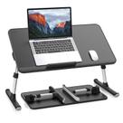 Mesa de apoio para notebook SAIJI em couro PU ajustável, preta Mesa de apoio para notebook SAIJI em couro PU ajustável, preta