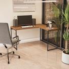 Mesa de Apoio Retangular LI040 Industrial Aço 60cm Canela-preto Fosco Kappesberg