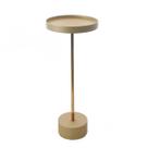 Mesa De Apoio Valentin Baixa Champagne/Dourado- Lumi