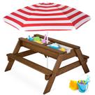 Mesa de areia e água Best Choice Kids com guarda-chuva de 100 kg