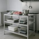 Mesa de Atendimento em Aço Inox com 2 Prateleiras Ideal para Restaurantes, Clínicas e Cozinhas Industriais