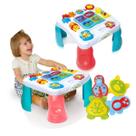 Mesa De Atividades Criativa Didática Peças De Encaixar Sensorial Brinquedo Educativo Bebê Infantil Formas Cores