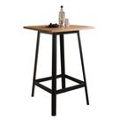 Mesa de Bar Acme Jacotte Tampo de Madeira Estrutura Metálica