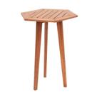 Mesa de Bar Hexagonal 75cm x 100cm Ecograndis Jardim Marrom/Jatobá