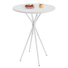 Mesa de Bar VASAGLE Redonda 60x60x105cm Estrutura de Metal Branca