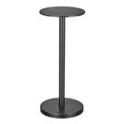 Mesa de bebida lateral/final MDesign Glass Top Small Round Black