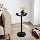 Mesa de bebidas COVLON, tampo de mesa esculpido Martini Black, pacote com 1 pacote