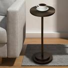 Mesa de bebidas COVLON Tampo de mesa esculpido Martini Brown 24 polegadas