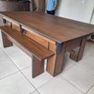 Mesa de Bilhar e Jantar com Bancos Charme Carlin Bilhares Superfície em Pedra de Ardósia 20mm 2,20 x 1,20 Malaga Tecido Preto