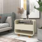Mesa de Cabeceira 1 Gaveta Innova Moderno 100% MDF Branco Mesa de Cabeceira 1 Gaveta Innova Moderno 100% MDF Branco