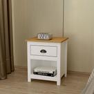 Mesa de Cabeceira 1 Gaveta Topázio 9100BF Branco Freijó Finestra Mesa de Cabeceira 1 Gaveta Topázio 9100BF Branco Freijó Finestra