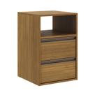 Mesa de Cabeceira 100% MDF Puxador Calha 2 Gavetas