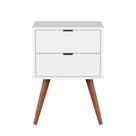 Mesa de Cabeceira 1818 Branco C/Puxadores Cava JB Bechara