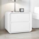 Mesa de Cabeceira 2 Gavetas 45cm X 55cm Loop Branco